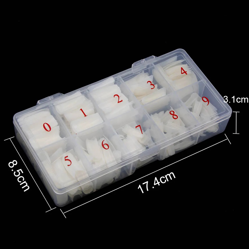Nail Capsules 500pcs/Box Artificial Nail Tips Full Cover Nails Tips Acrylic Transparent Nail Capsules French Manicure False Nail 250701