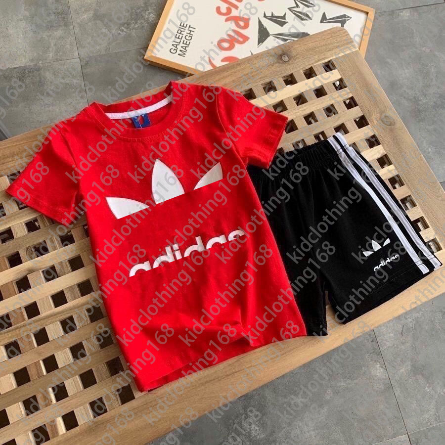 Kid Clothing Sets letter Pattern Boys Girls Tracksuit Summer Short Sleeve Top Tees And Shorts Sets Luxury Designer T-shirts tops Beef shorts Kids Sportsuits A188