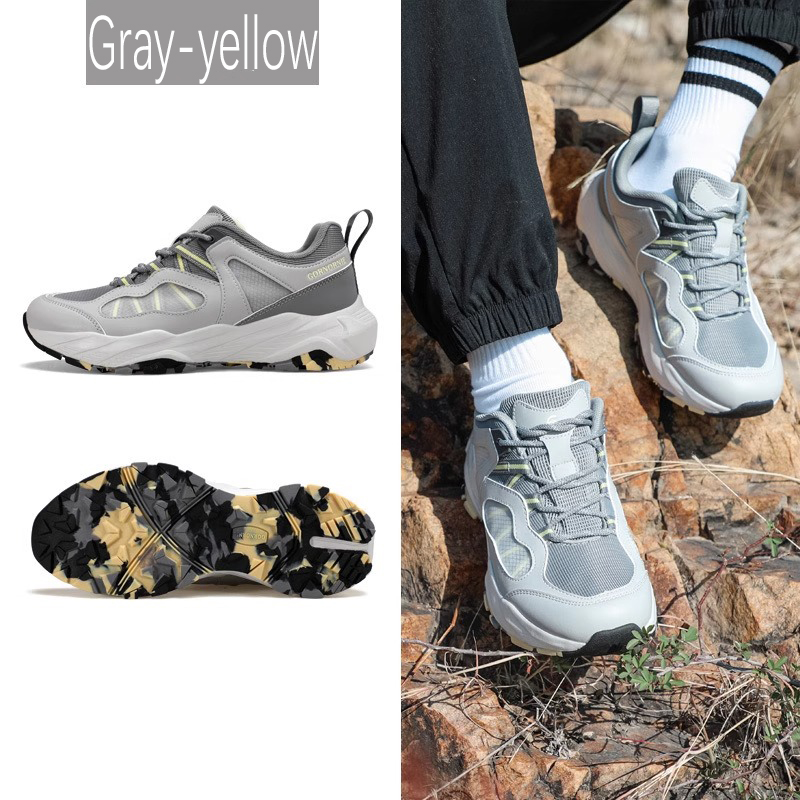 Outdoor men's mountaineering wear-resistant, travel, mountain climbing hiking shoes, breathable, lightweight, anti-slip, leisure sports shoes