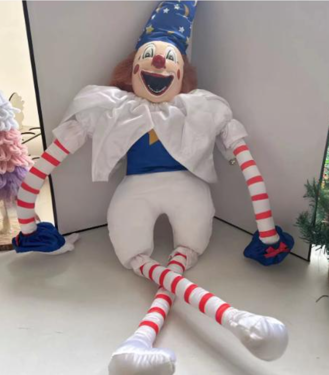 Halloween Toys Poltergeist Clown Doll Creepy Clown Plush Doll Toys Soft Stuffed Doll Gnome Halloween Decoration Funny Collection Home Decor 231016