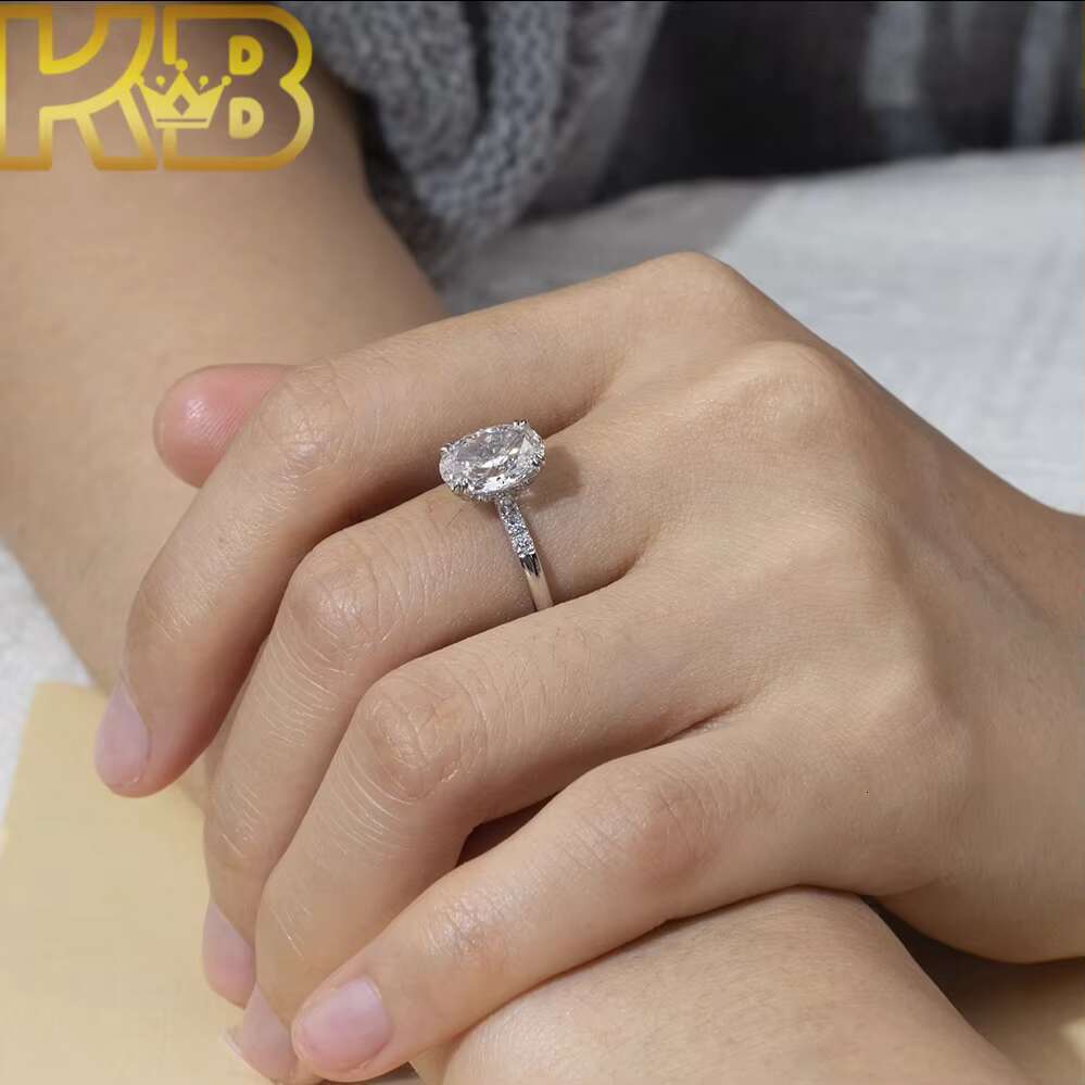 2CT Lab Created Diamond Ring CVD E Man Made Diamond VVS2 Round Cut Diamond 925 Silver Ring for Women