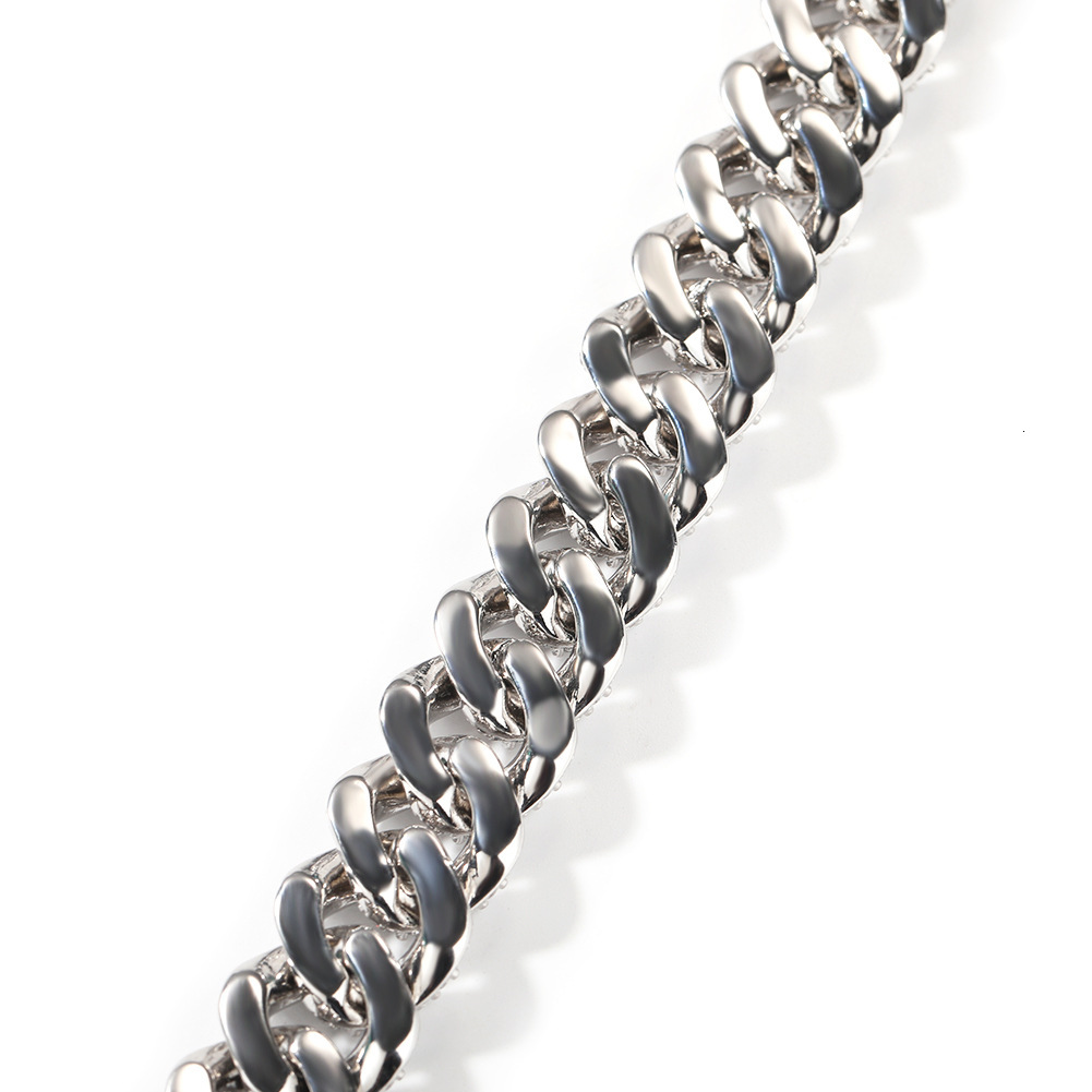 High-End Jewelry Hip Hop 18mm Cuban Link Bracelet Men Luxury Box Clasp Iced Out Designer Accessory