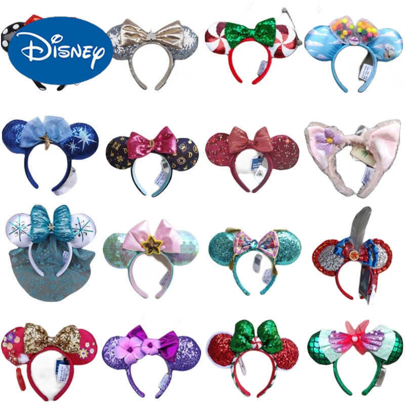 Disney Mickey Mouse Ear Headband Pumpkin Pirate Hat Halloween Hairband Cosplay Party Headwear Cartoon Birthday Gift Girl Toy W250701