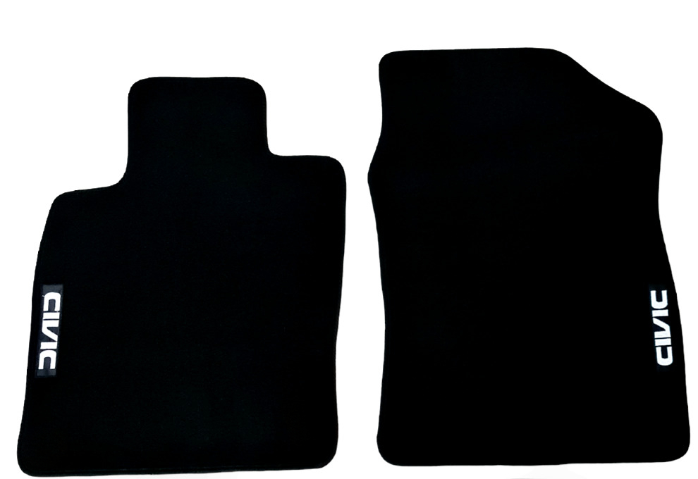 Front Car Floor Mats For Honda Civic Waterproof Velour Carpet Rugs Auto Liners 2