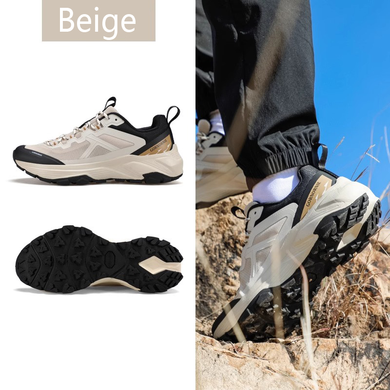 Low-top thick-soled rebound wear-resistant lightweight outdoor light cross-country running and hiking shoes