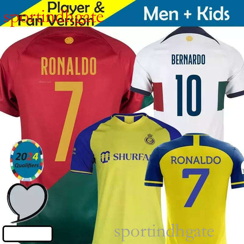Cristiano Ronaldo Jersey Al Nassr Kids Kit /24 Saudi League Soccer Shirt Featuring Talisca, Gonzalo, ANDRE SIA - Youth Sizes Available
