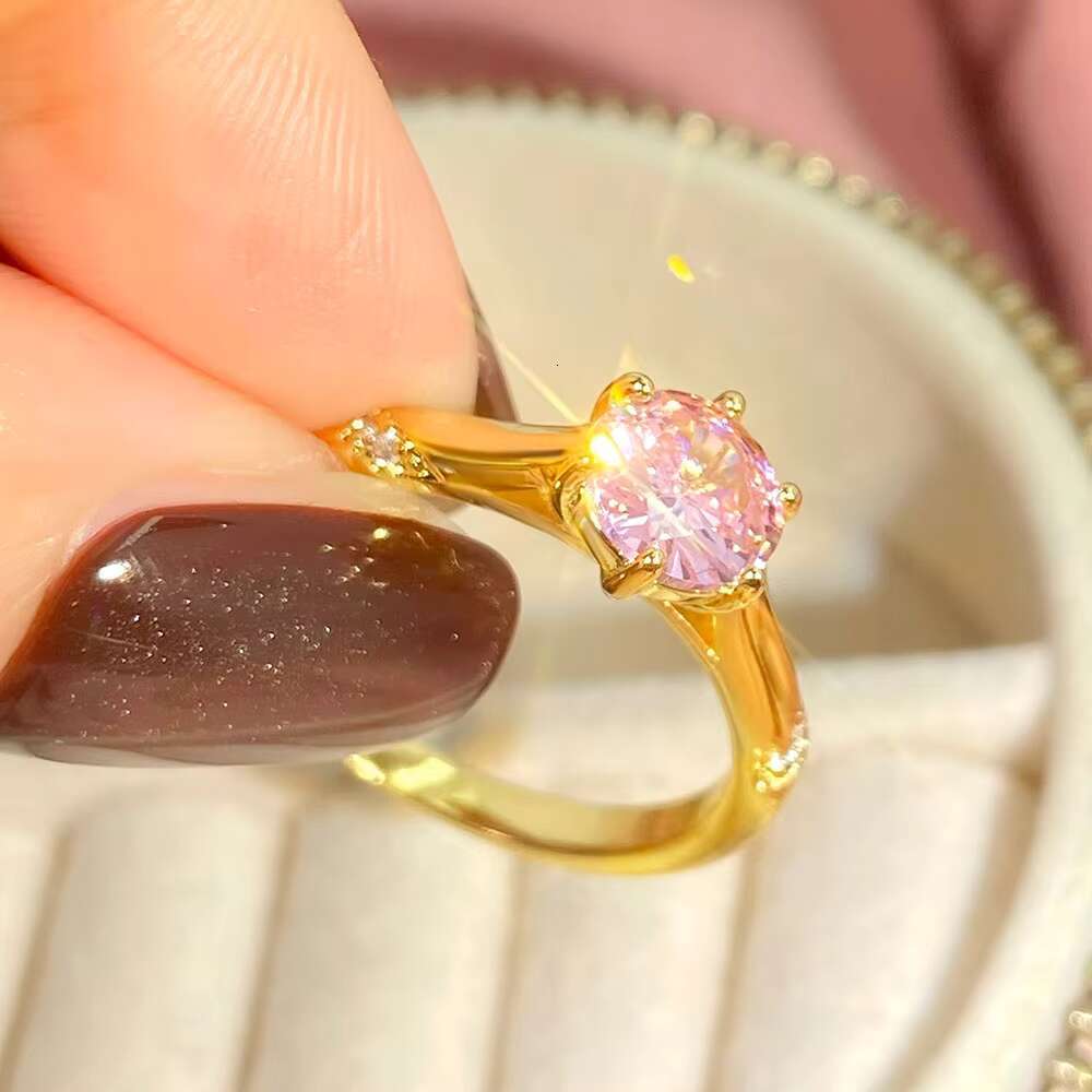 925 Sterling Silver Trendy Female Ring Classic Fashion Versatile Bow Diamond Flower Heart Zircon for Engagement Party 14K