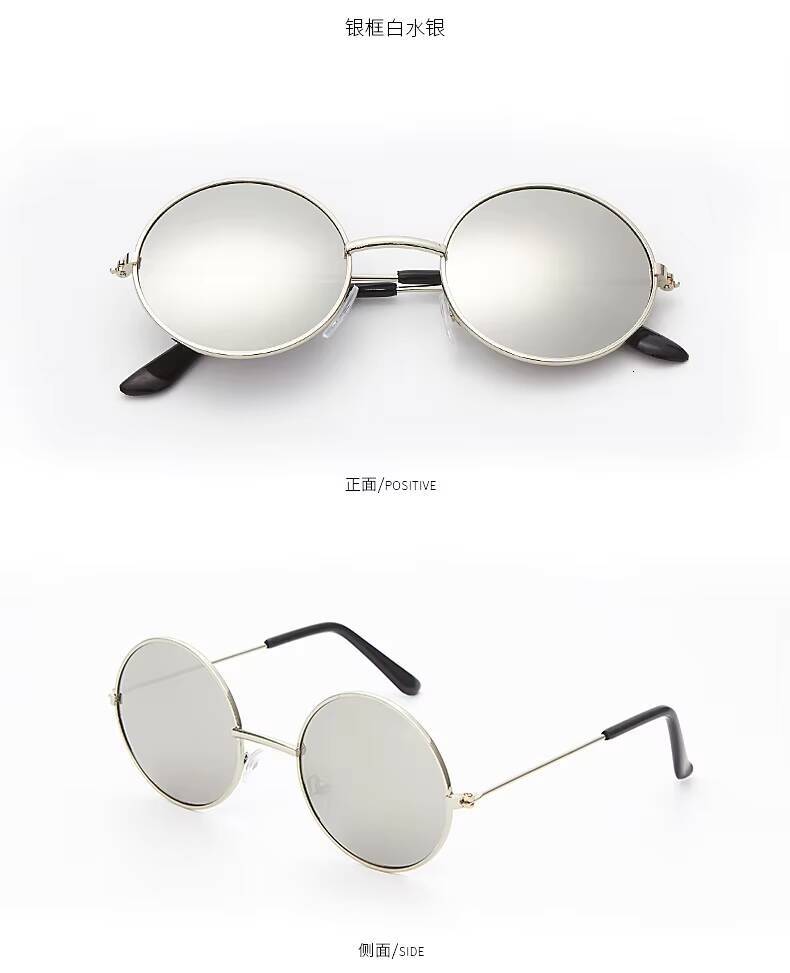 Round Kids Sunglasses Metal Frame Vintage Boys Girls Punk Glasses UV400 Eyeglasses Children 2-8 Years Old Visor Mirror Eyewear ddmyshoesvip Z260305