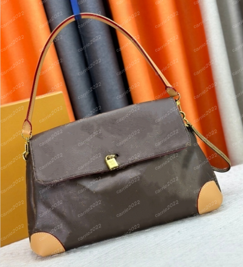 Ladies Fashion Casual Designer Luxury Hide Away MM Bag Totes Handbag Crossbody Shoulder Bags Handbag Shopping Bag Hihger Quality M14473 Pouch Purse Brown flower