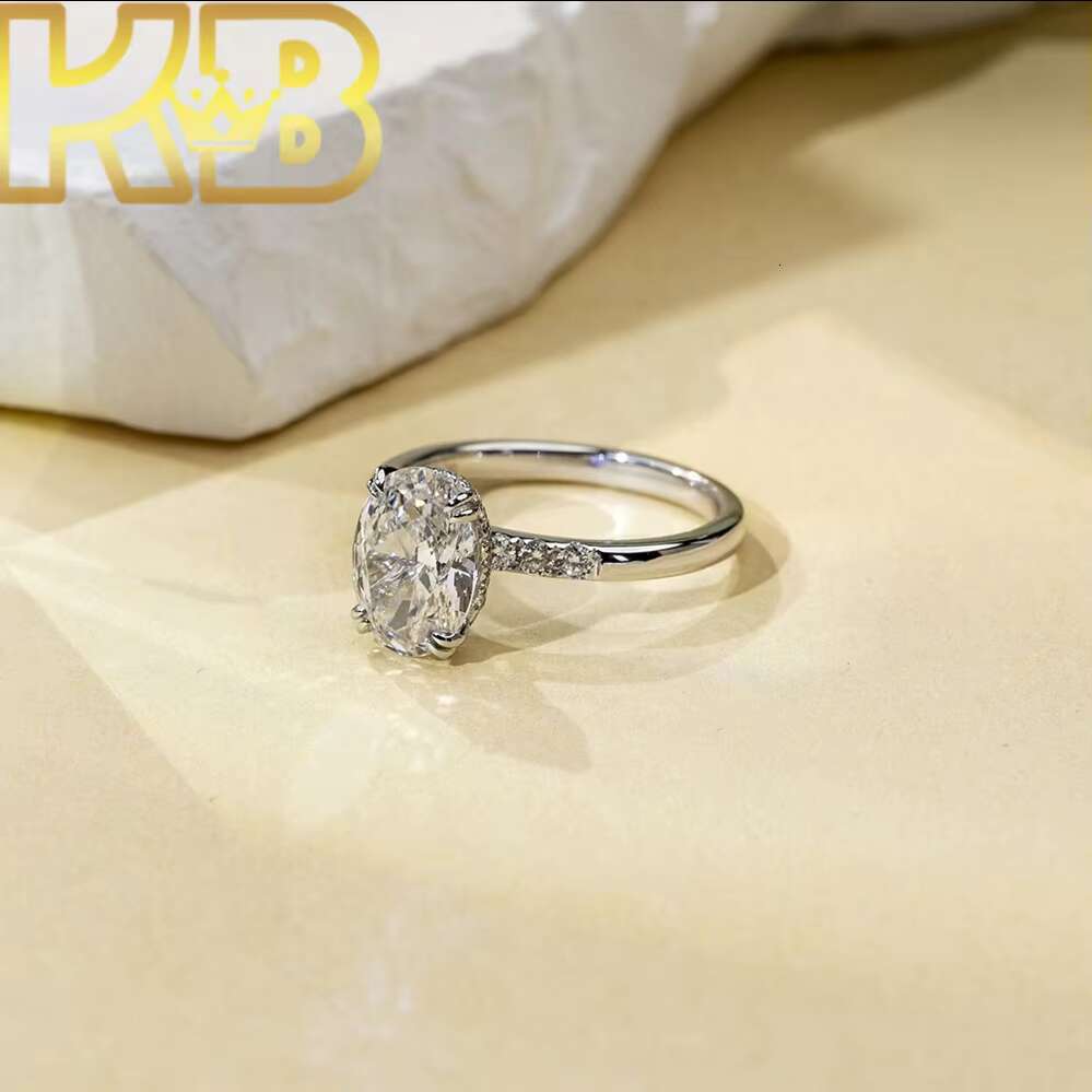 2CT Lab Created Diamond Ring CVD E Man Made Diamond VVS2 Round Cut Diamond 925 Silver Ring for Women