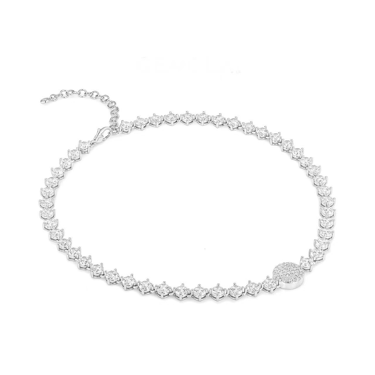 The 2025 New Designer Necklace Sweet Cool Design With A Galaxy Full Diamond Round Pendant. It Is Suitable For Young People Outdoor And Rebellious Wome