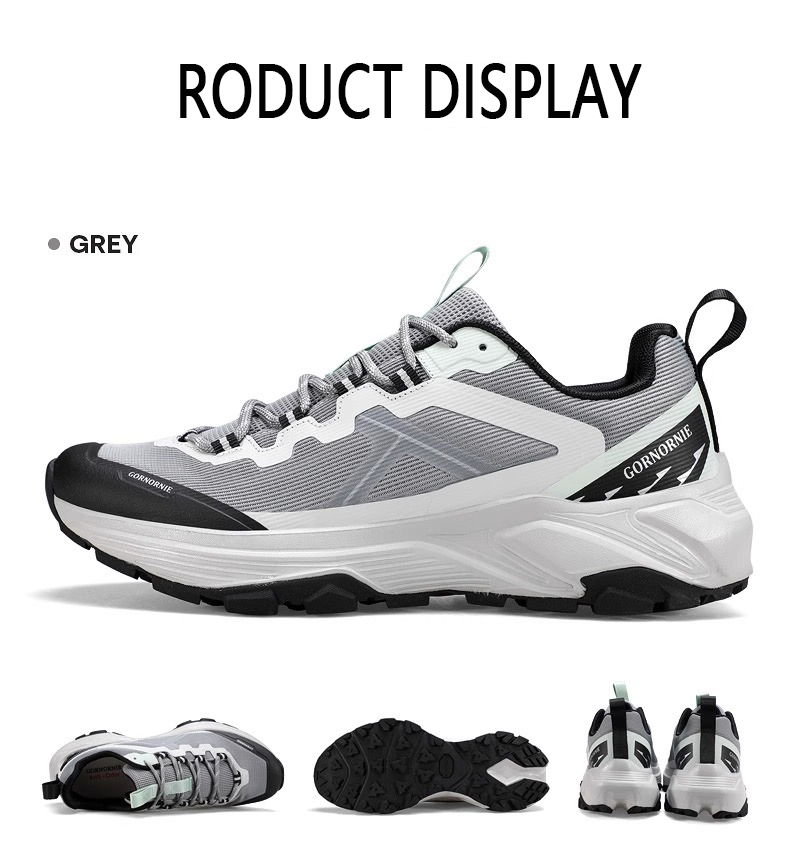 Low-top thick-soled rebound wear-resistant lightweight outdoor light cross-country running and hiking shoes