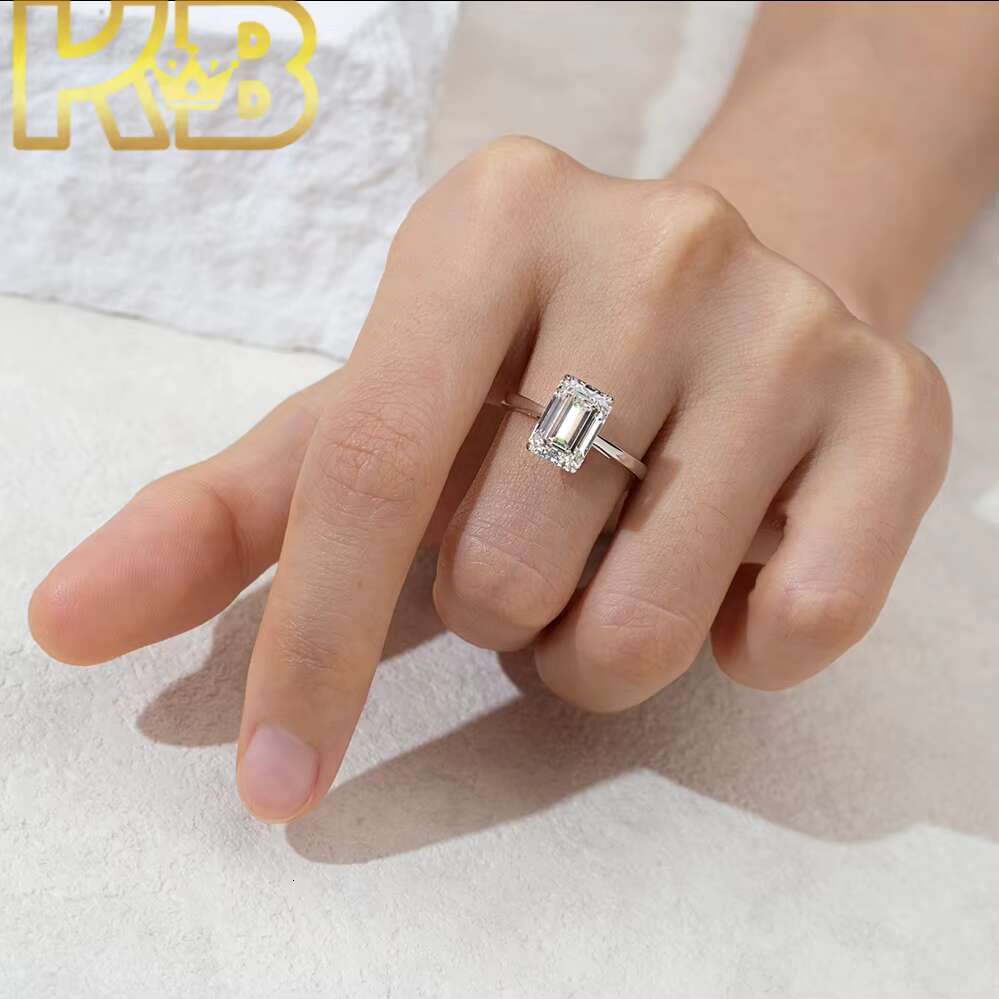 Fashion Show Elegant Lab Created Diamond Jewelry Women Girls Silver Engagement Wedding 925 Silver Diamond Ring