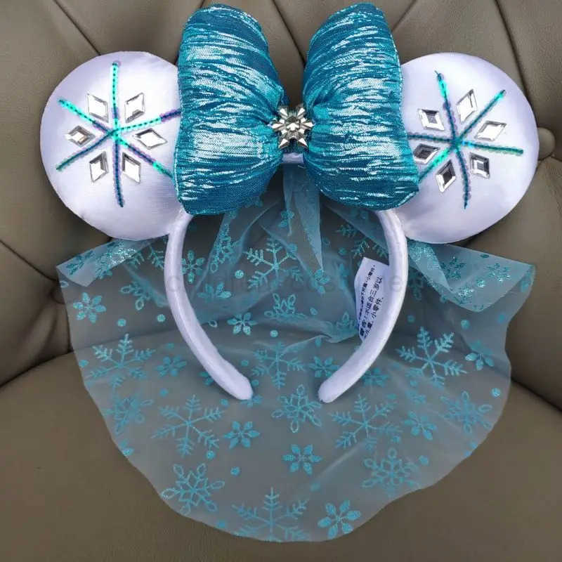 Disney Mickey Mouse Ear Headband Pumpkin Pirate Hat Halloween Hairband Cosplay Party Headwear Cartoon Birthday Gift Girl Toy W250701