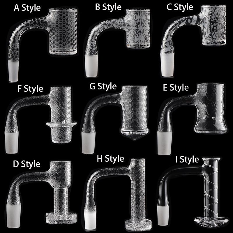 20mmOD Sandblasted HALO Full Weld Quartz Banger 10mm 14mm 18mm Blender Banger