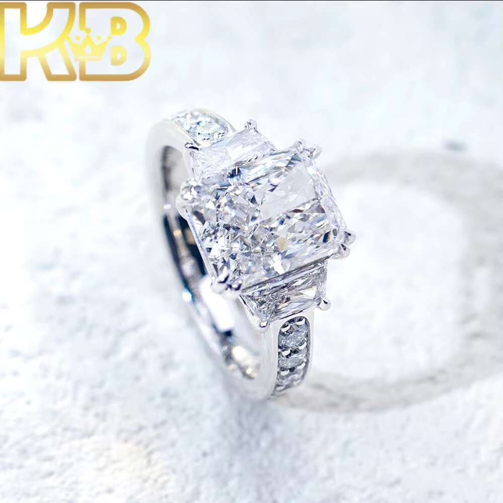 Customizable Lab Grown Diamond Halo Ring Silver 925 HPHT Synthetic Diamond Bridal Set Luxury Wedding Band With IGI Certificate
