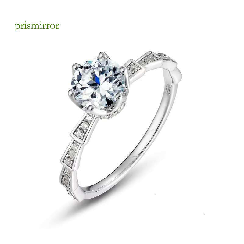 Casey Jewelry 1ct/2ct Classic Six Claw Wedding Engagement Silver Sandstone Ring