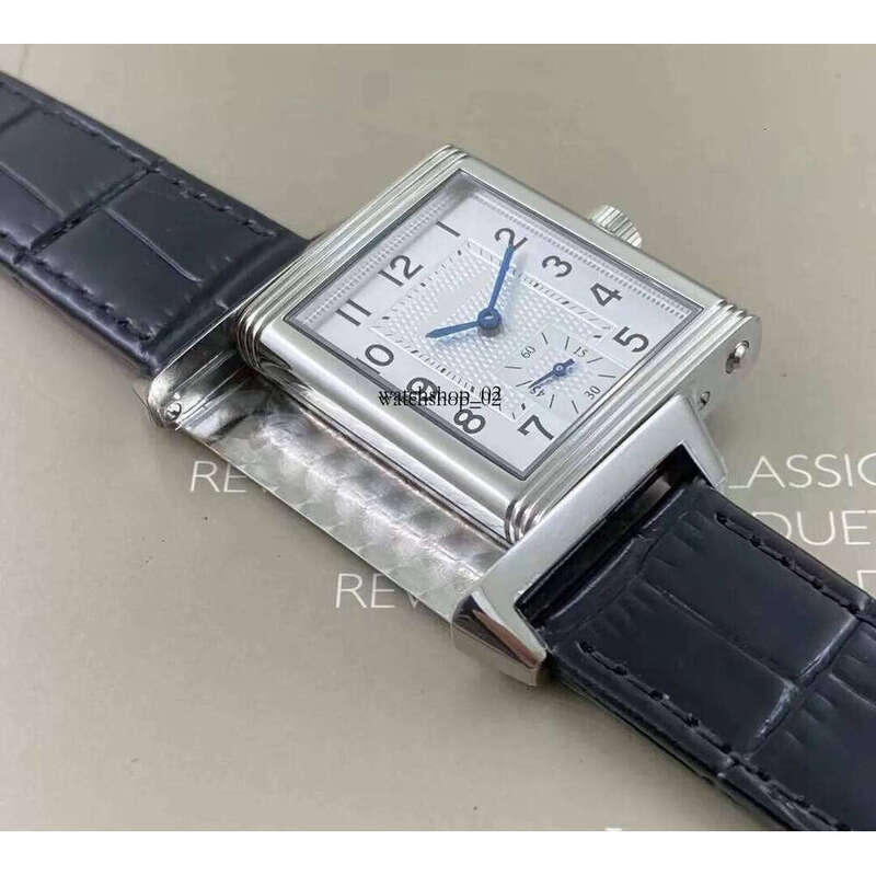 Thin 8.9mm size 28x46mm 713842J hand winding mechanical movement man mens MEN WATCH SAPPHIRE WATERPROOF Reverso WRISTWATCH business two side watcj8hes