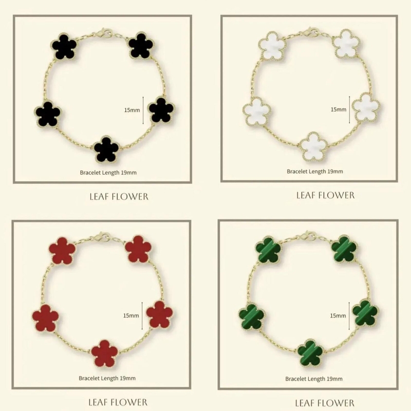 Classic Hot Selling Designer Bracelet Natural Mother of Pearl Bracelet Gold Silver Bracelet for Women High Quality