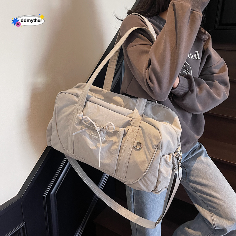 Lightweight Large Capacity Shoulder Crossbody for Women Fashion 2025 Simple Sports Gym Handheld Luggage Bag New Model ddmythur