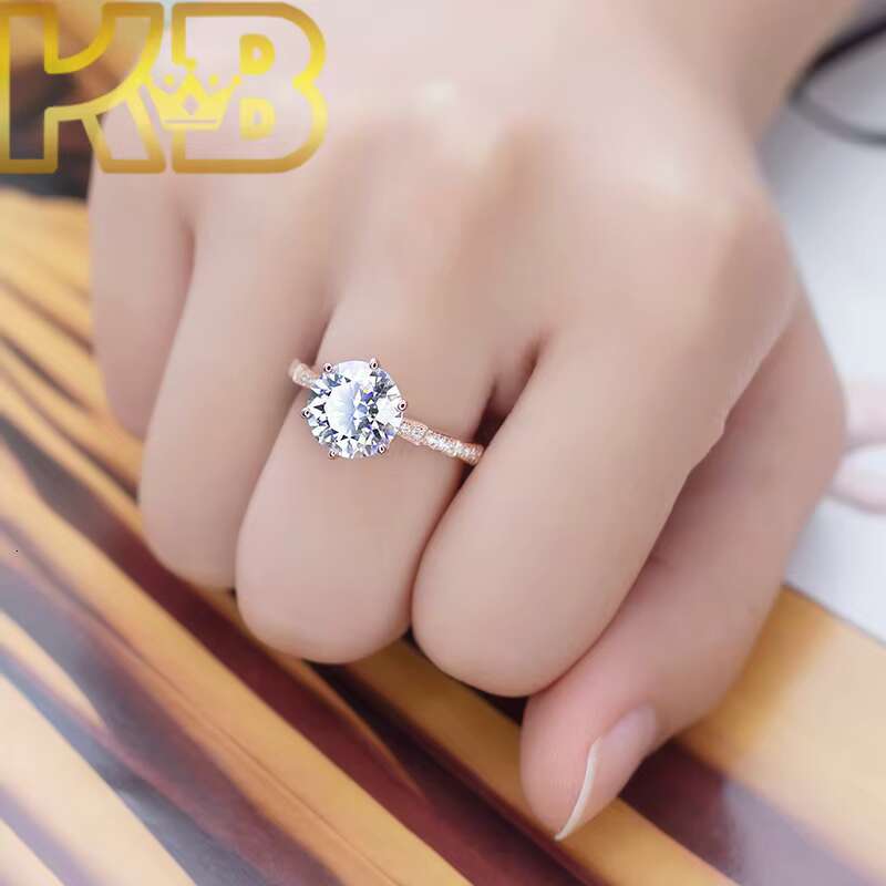 Luxury halo 2.8 Ct Lab Grown Diamond Sterling Silver 925 Rings Real Wedding Band Engagement Ring