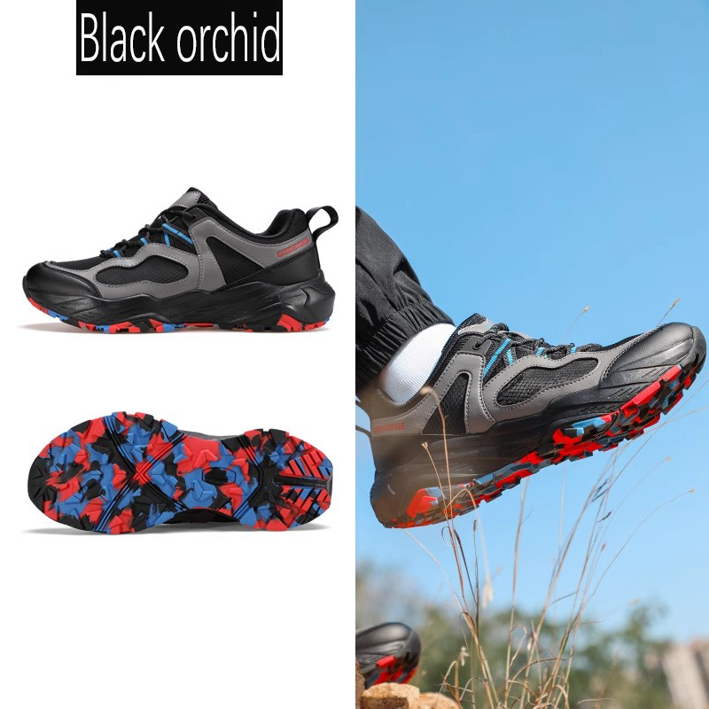 Outdoor men's mountaineering wear-resistant, travel, mountain climbing hiking shoes, breathable, lightweight, anti-slip, leisure sports shoes