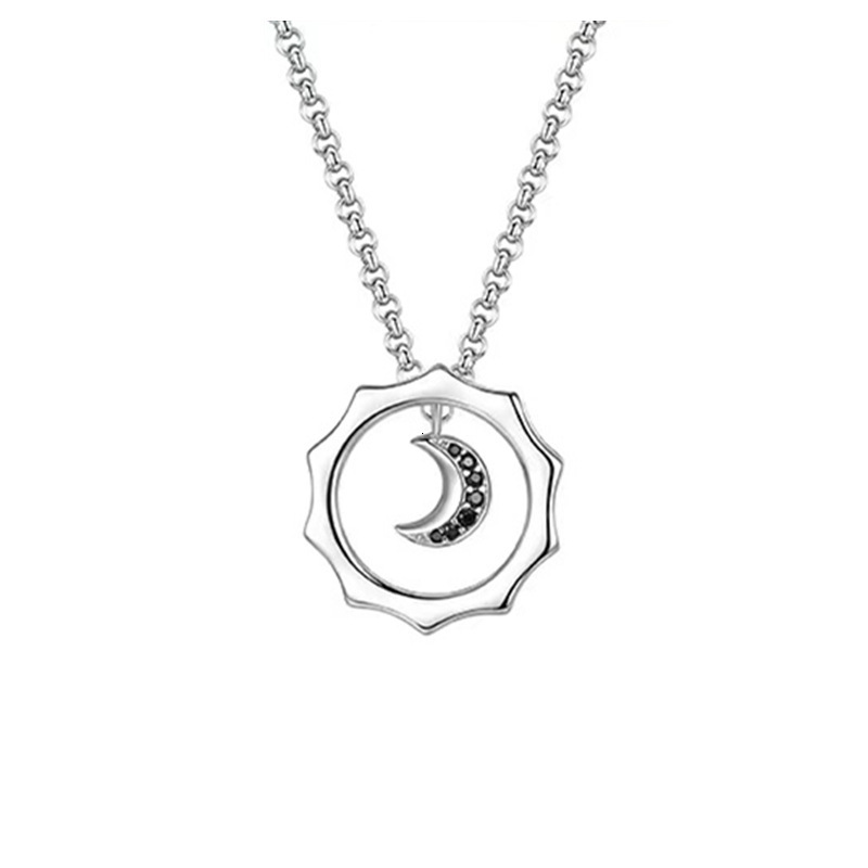 2025 New Designer Necklace Small Accessories Wholesale Korean Fashion Trendy Star And Moon Couple Necklaces Pair Trendy Men And Women Sweater Collarbo