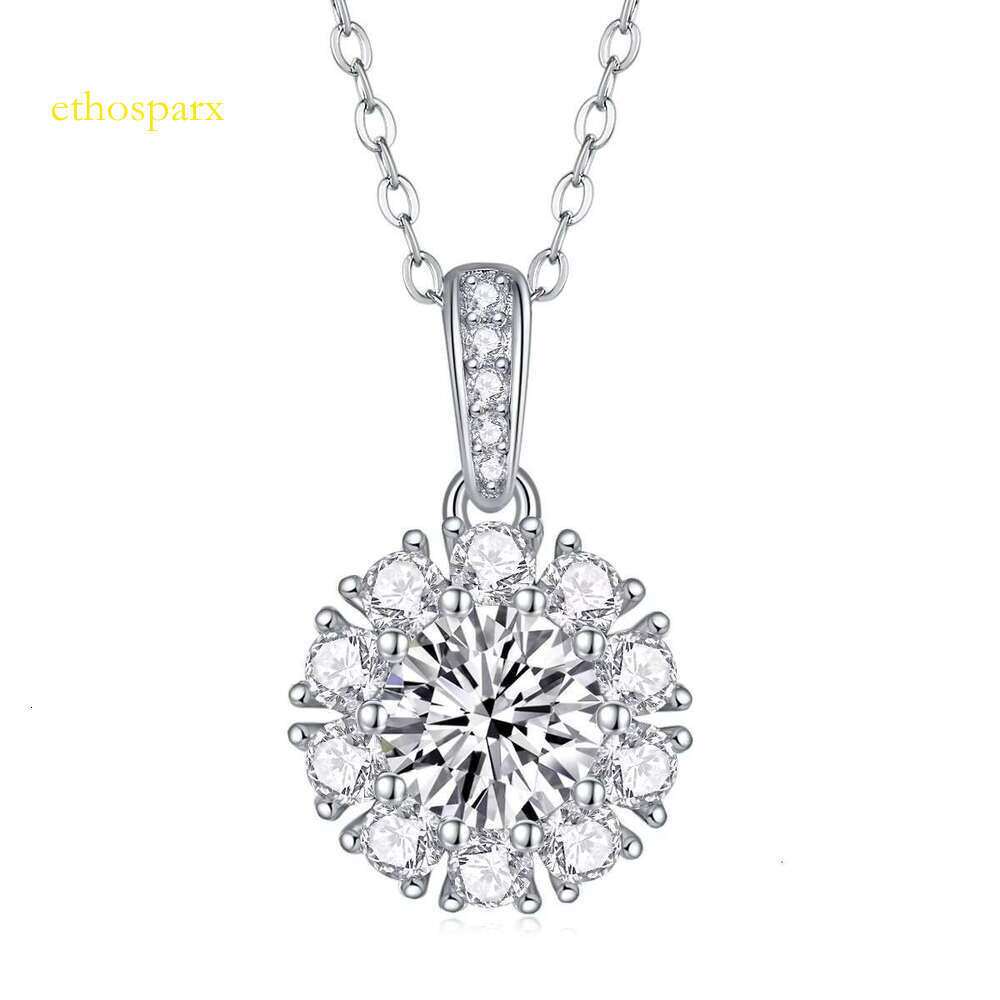 Necklace Transmission Ice Silica Pendant Sier Wedding Women
