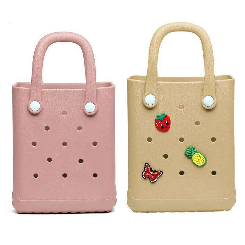 Mini Bag Summer EVA DIY Waterproof Beach Basket Picnic OutdoorTravel Tote Handbag Swimming Vacation Shopping Shoulder Bags