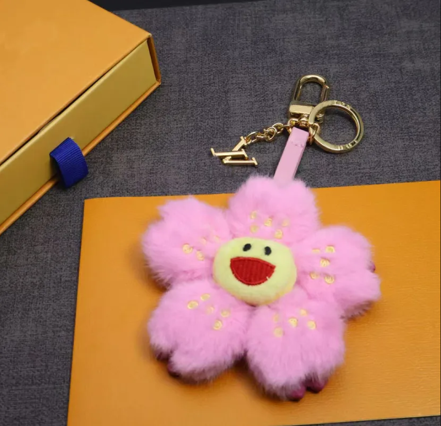 Designer sakura oriental cherry Cherry Keychains Bag Charm Letter Keychain Designer Bag Chain Pendant Luxury Metal Car Key chain Lovely Gifts