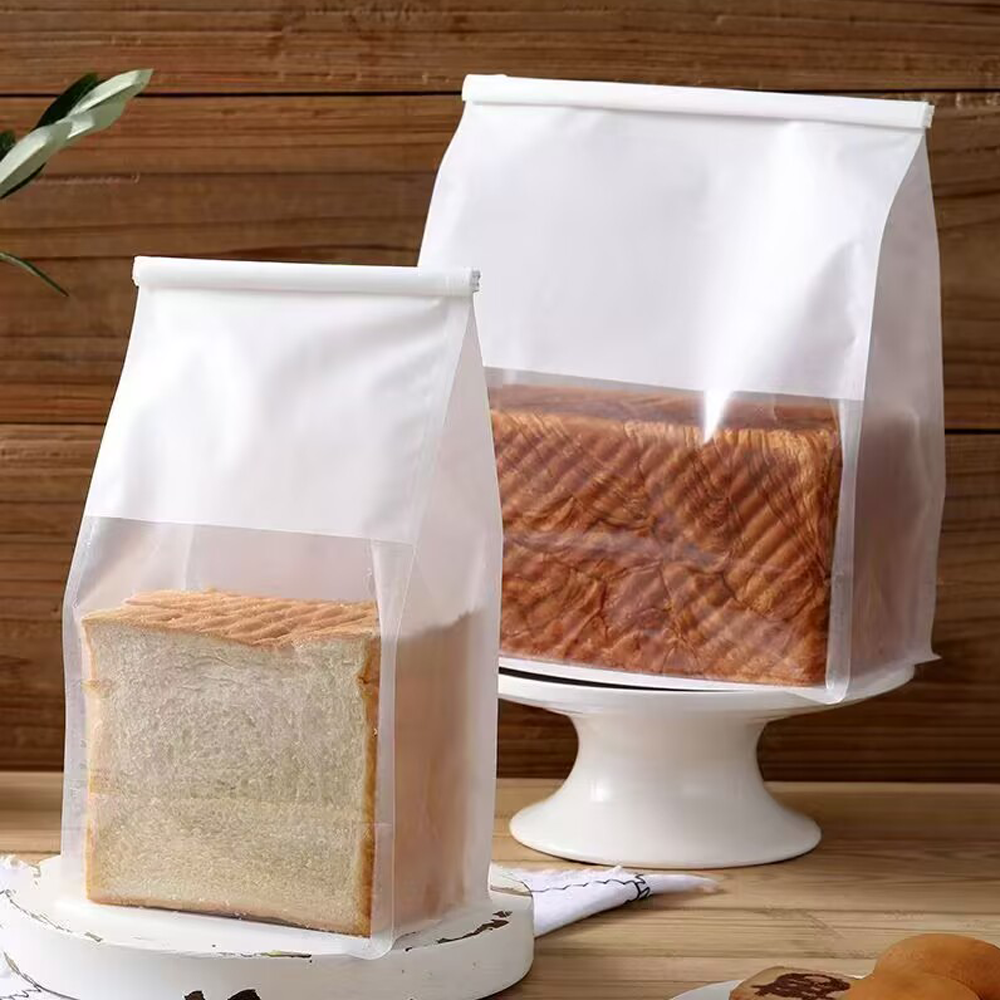 Wholesale compostable biodegradable food packaging bags custom sustainable solution eco-friendly zipper standing cotton paper bread bags 50 per