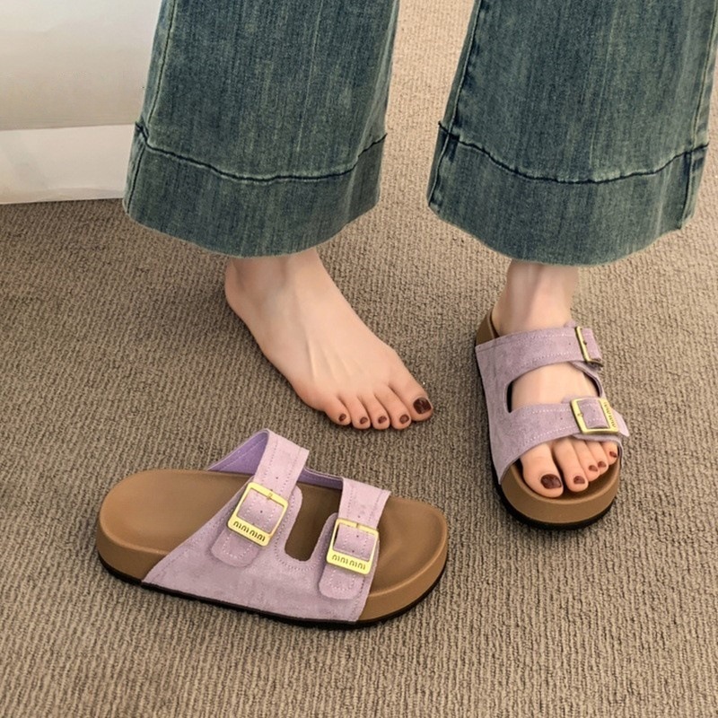 free Shipping Thick soled shoes cool slippers women summer outdoor wear high-end feel height increasing beach sandals