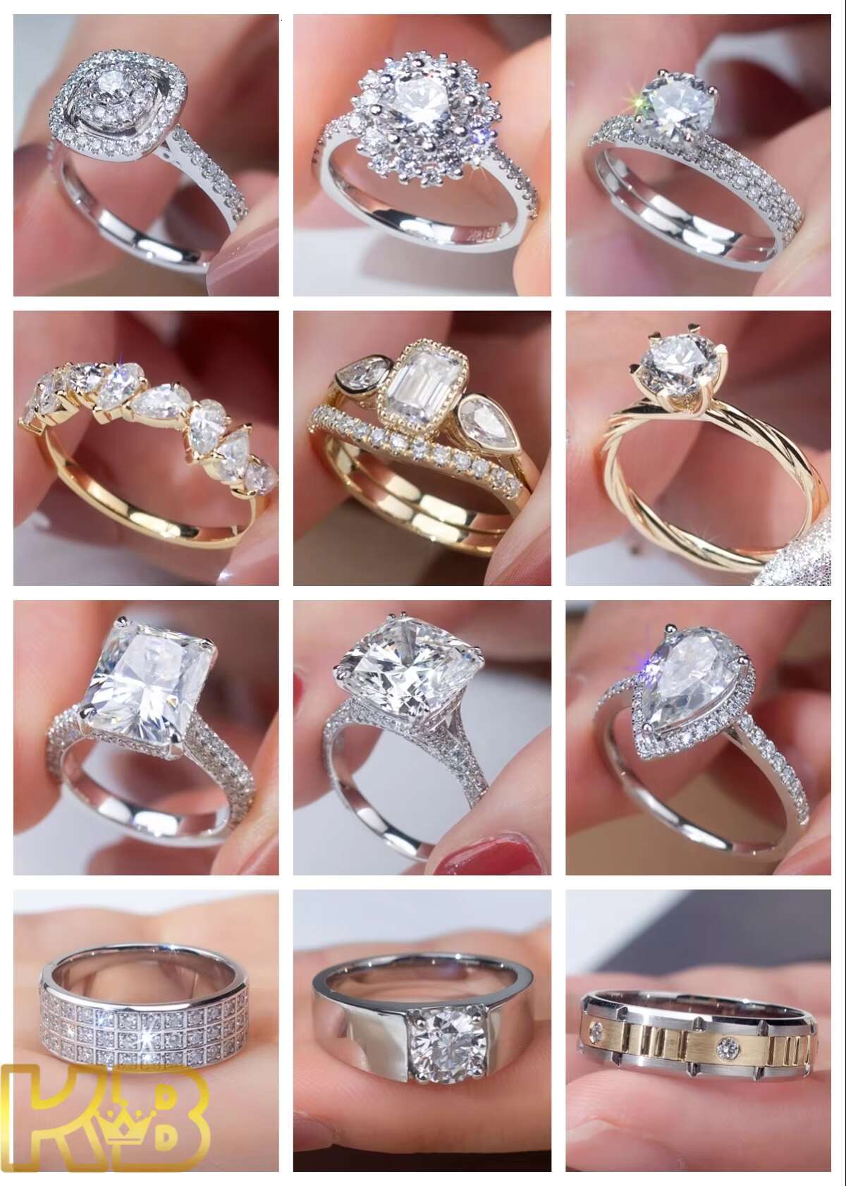 Custom Lab Diamond Halo Ring Silver 925 Conflict-Free D-Color Lab Grown Diamond Luxury Anniversary Gift