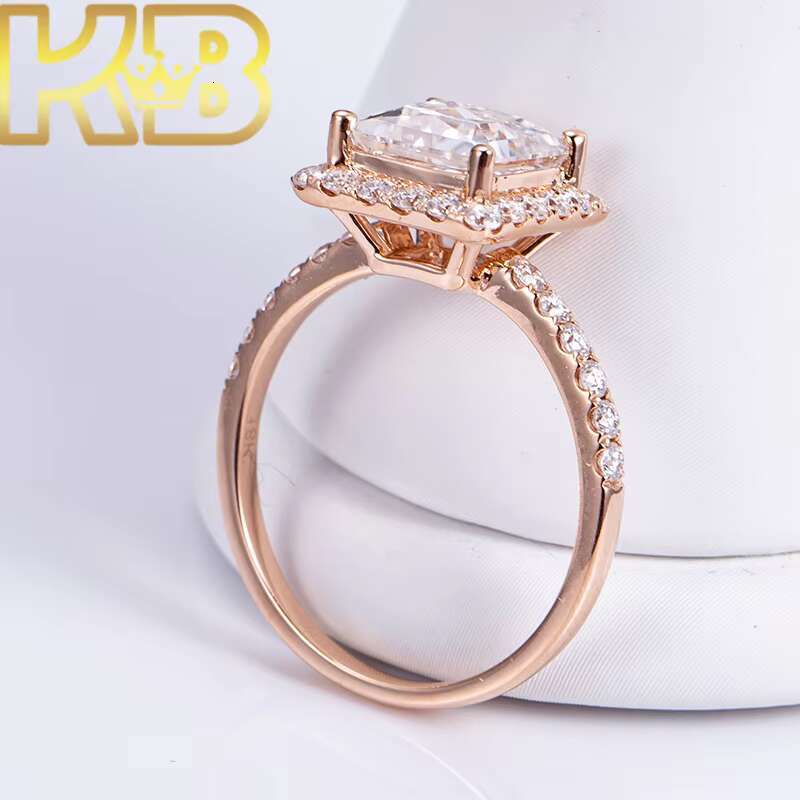 Luxury Lab Created Diamond Pave Ring 925 Silver Conflict Free Synthetic Diamond High Quality Bridal Jewelry Anniversary Gift