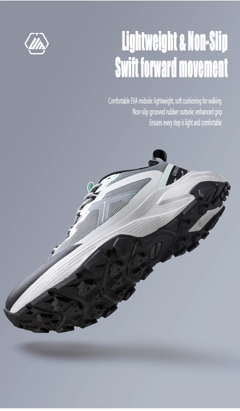 Low-top thick-soled rebound wear-resistant lightweight outdoor light cross-country running and hiking shoes