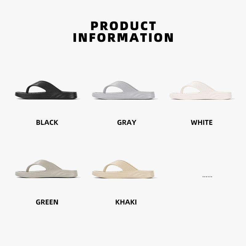 Flip-flops men's non-slip summer wear slippers thick bottom fashion new men's casual beach toe sandals.