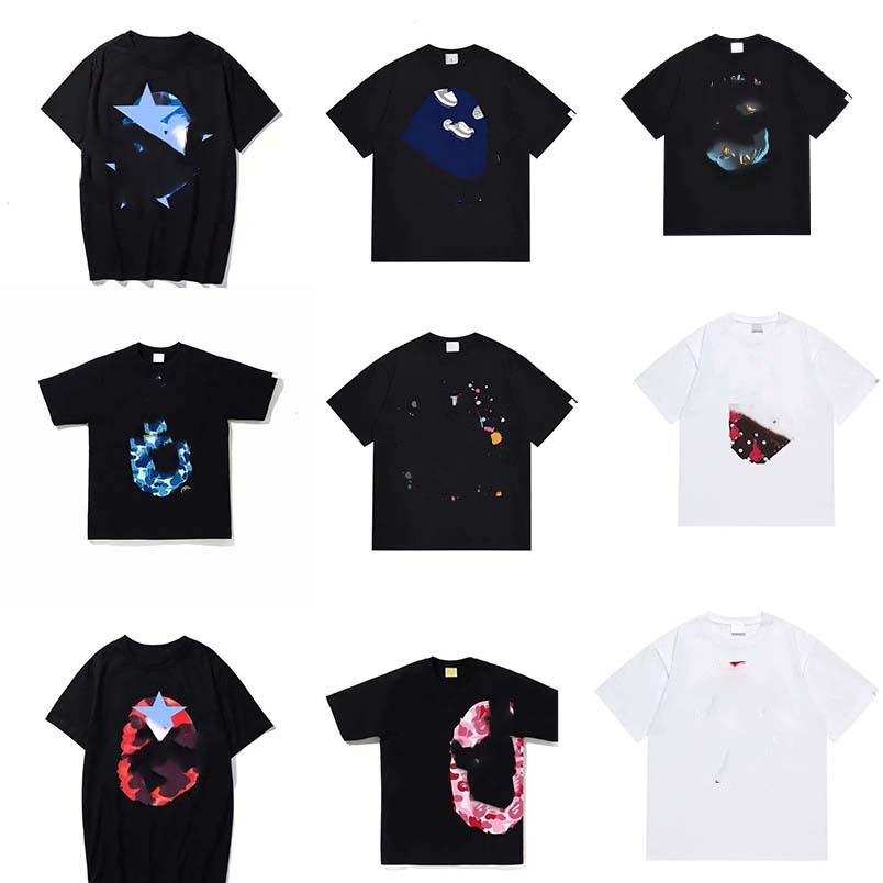 Designer Mens Tshirts High Street Graphic T Shirts For Men Summer Cotton Classic Pattern Decoration Fashion Casual Short Sleeve Round Neck T Shirt