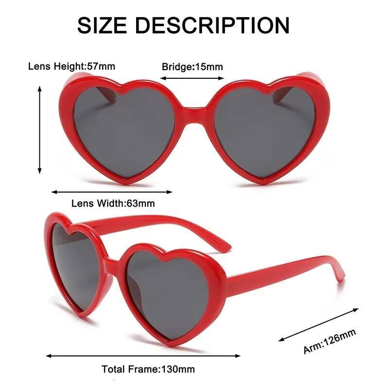 Kids Polarized Love Fashion Cute Heart Glasses Vintage Eyewear Sunglasses for Girls ddmyshoesvip Z260305