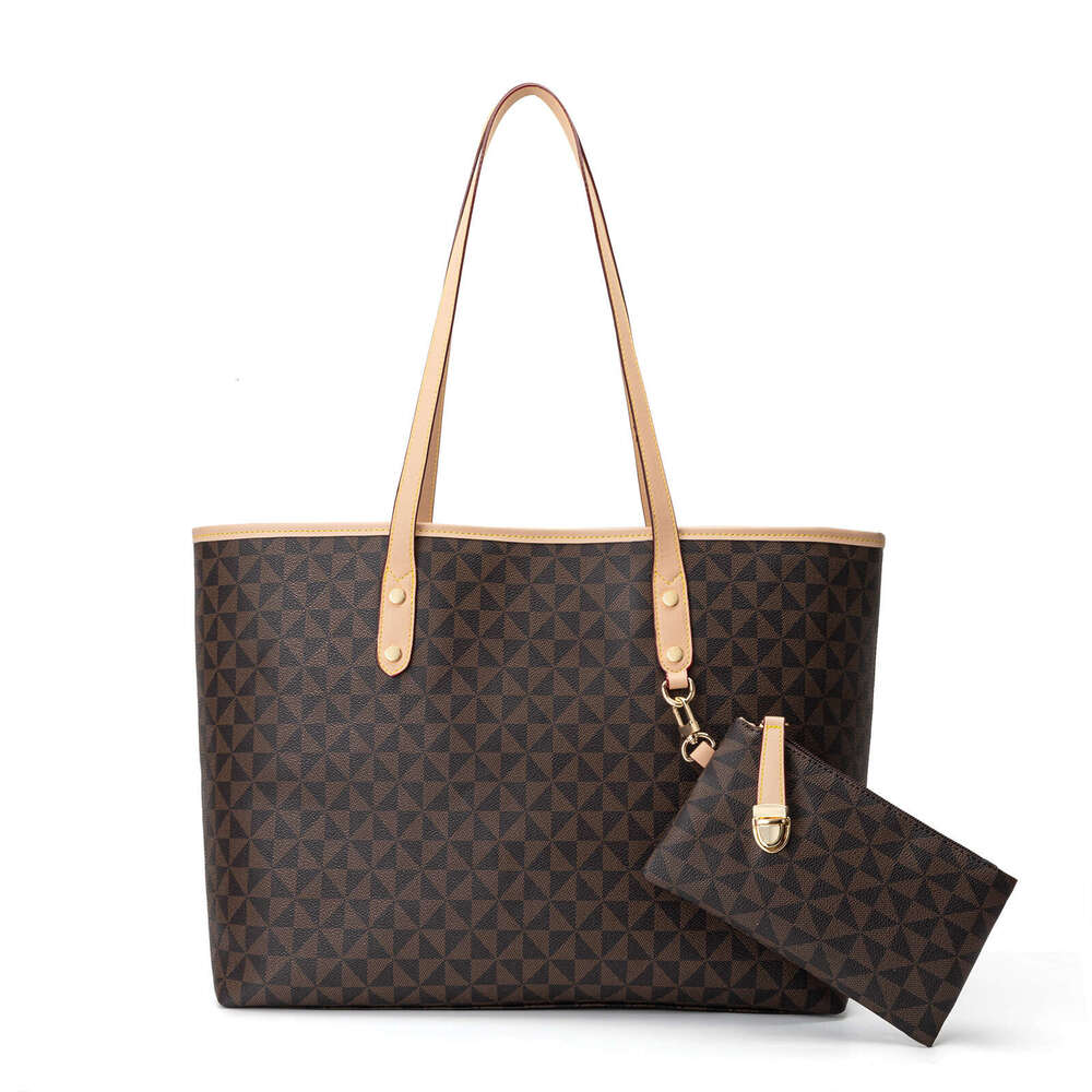 Lacel Urwebin Quilted Print Tote Bag Trendy Fashionable Versatile Embossed Large Capacity Zipper Handbag