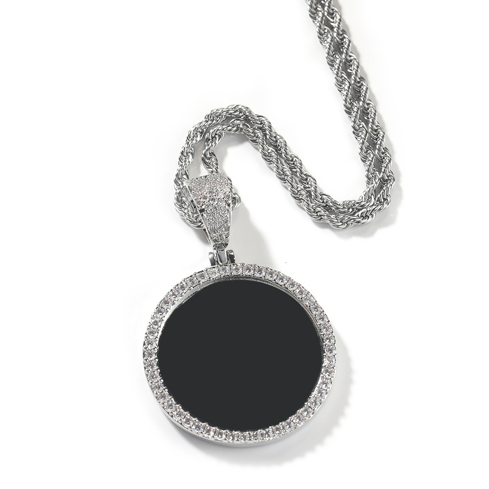 Luxury Jewelry High Quality Hip Hop Unique Photo Pendant Iced Out Solid DIY Creative Photo Moissanite Necklace Accessory Pass the diamond tester