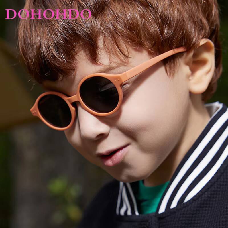 0-3 Years Kids Fashion Babys Oval Flexible UV400 Polarized Girls Boys TAC Silicone Sunglasses With Strap Neck Cord ddmyshoesvip Z260305