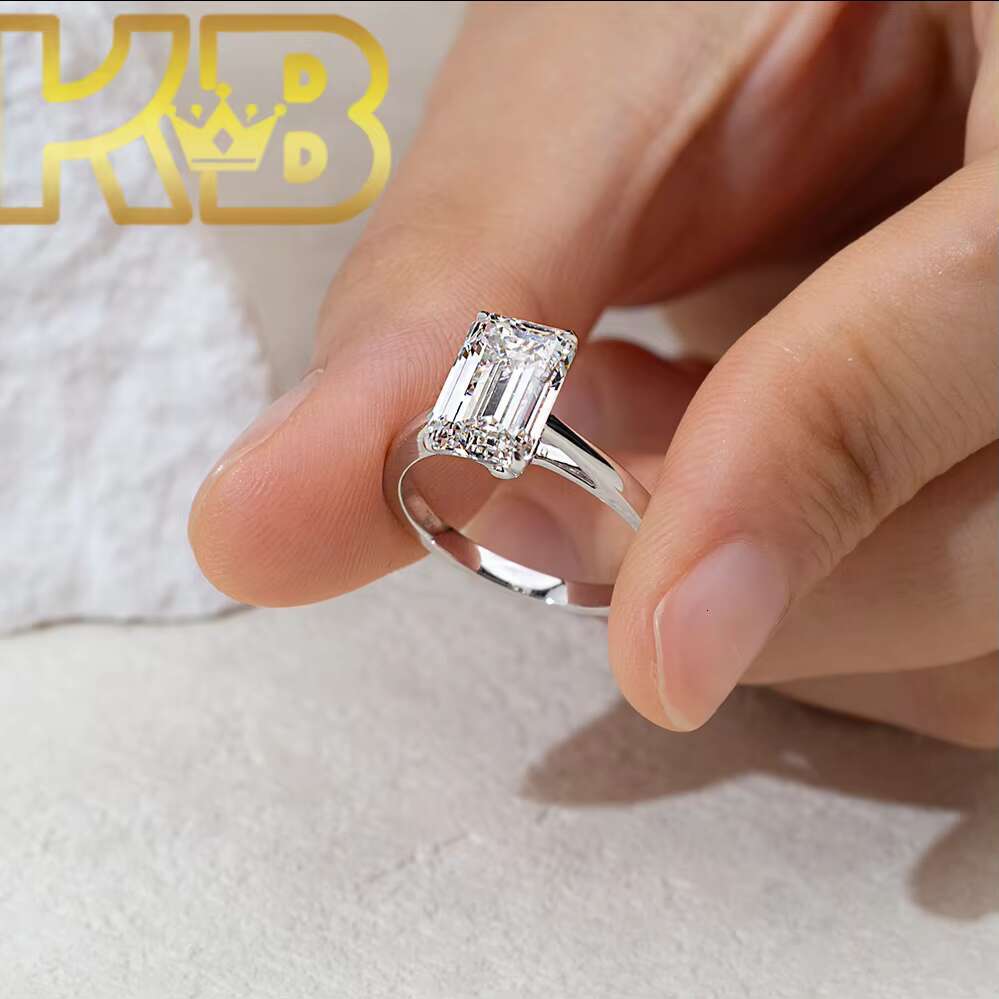 Fashion Show Elegant Lab Created Diamond Jewelry Women Girls Silver Engagement Wedding 925 Silver Diamond Ring