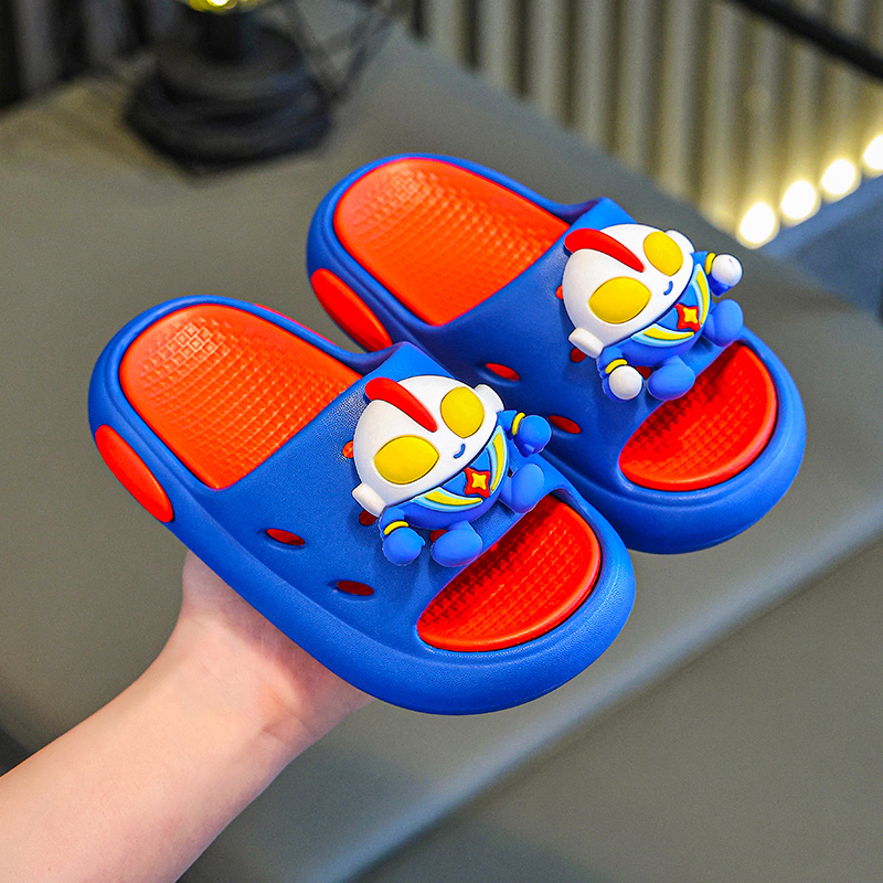 Children's cartoon cute summer slippers, waterproof, non slip, lightweight indoor bathroom shower slippers