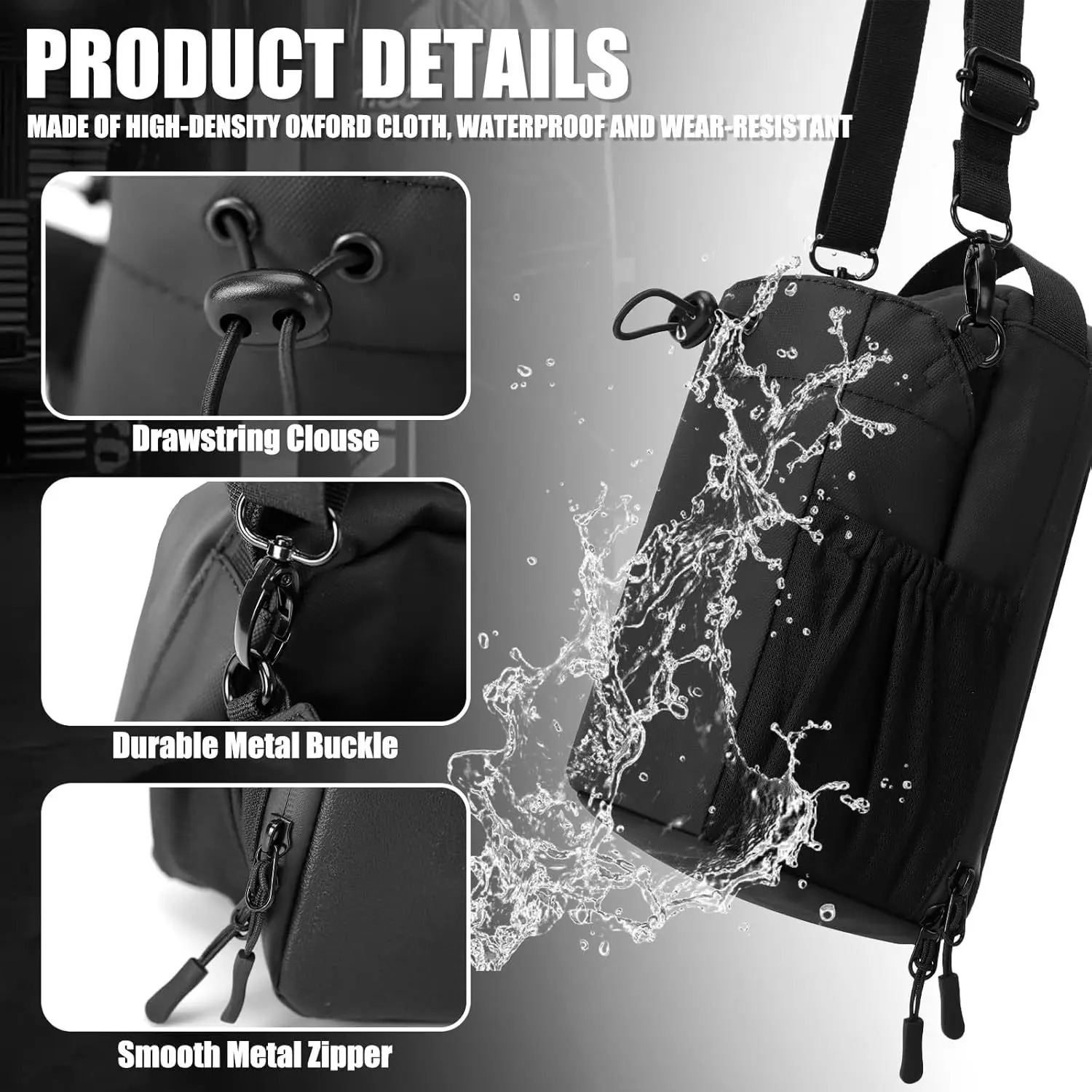 Spot fitness magnetic water bottle bag gym portable slanted water cup bag strong magnetic sports water bottle hanging bag 250701