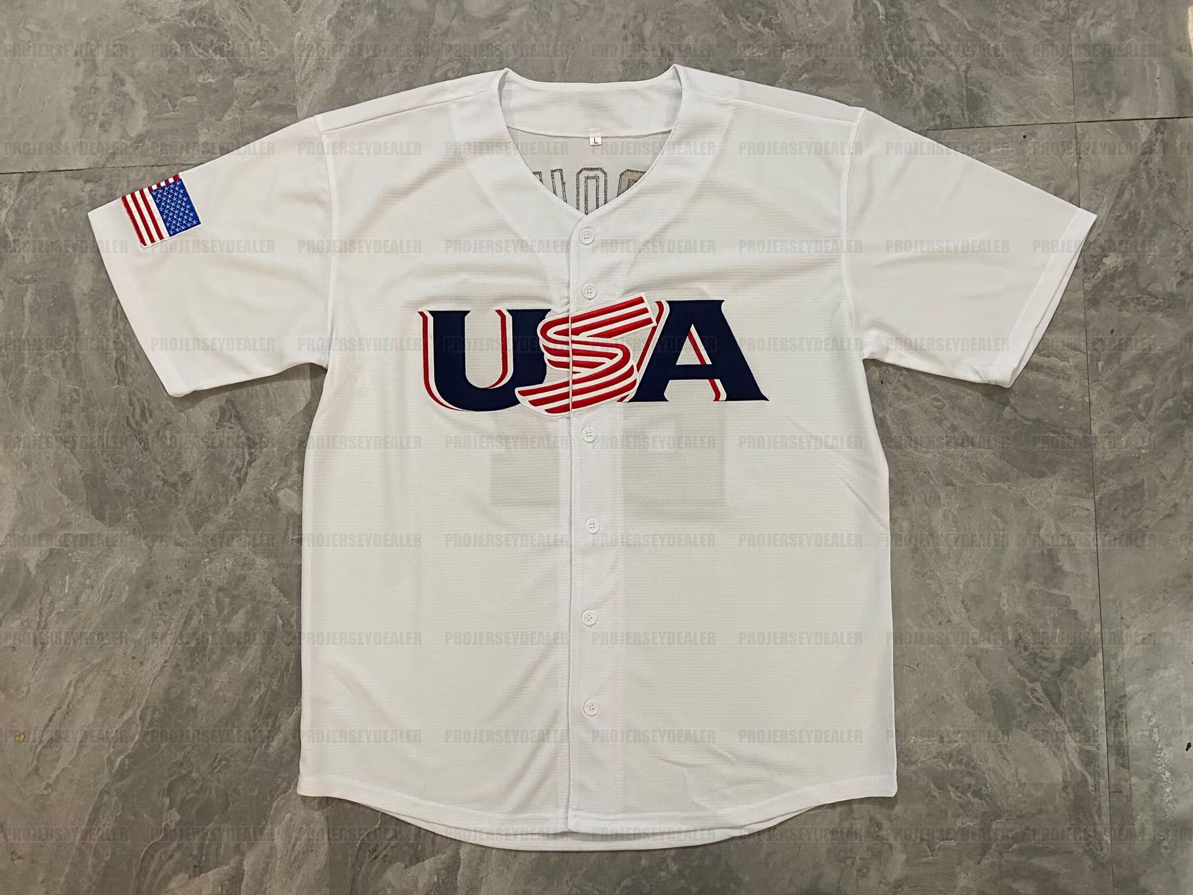Custom Jersey Mike Trout Team USA 2023 World Baseball Classic Jersey WBC Mookie Betts Pete Alonso