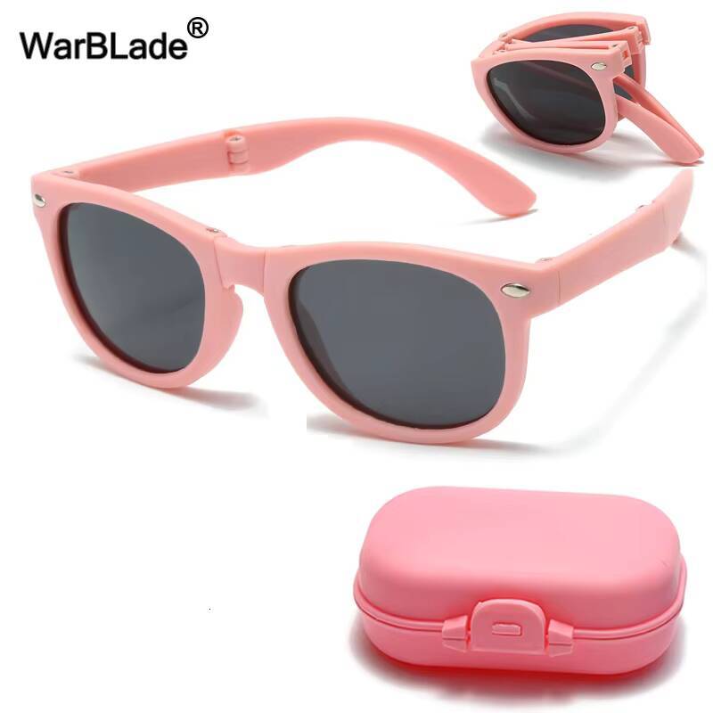 WarBlade 2023 Polarized Folding Kids Sunglasses Fashion Foldable Silicone Flexible Children Glasses UV400 Boys Girl Baby Eyewear ddmyshoesvip Z260305