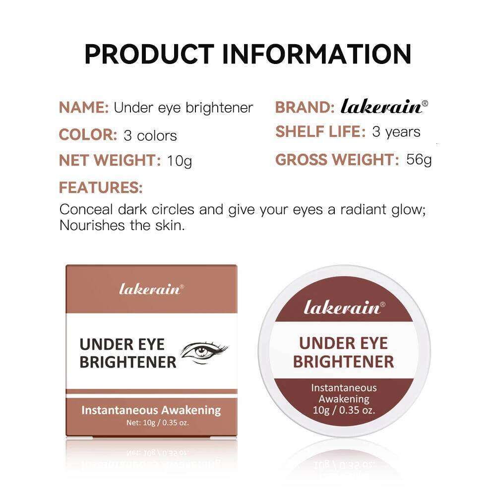3 Colors Under Brightening Cream Moisturizing Conceal & Brighten Dark Circles Nourishes Eye Skin Professional Face Makeup X250701