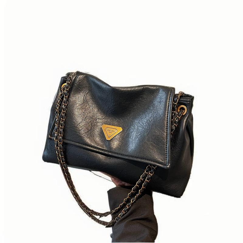 Senior sense bag women new style retro armpit shoulder bag large capacity chain crossbody bag 2025