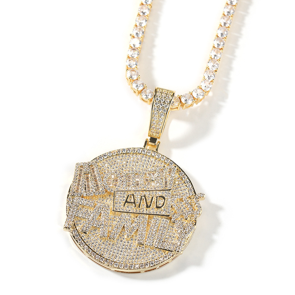 Luxury Jewelry High Quality New Money and Family Letter Pendant Fashion Hip Hop Iced Out Men Necklace Pass the diamond tester