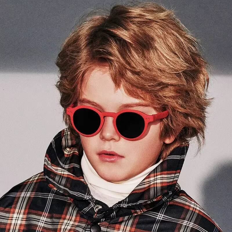 Round Sunglasses for Kids Toddler Flexible Cute UV 400 Protection Polarized Glasses Children Girl Boy Gifts ddmyshoesvip Z260305
